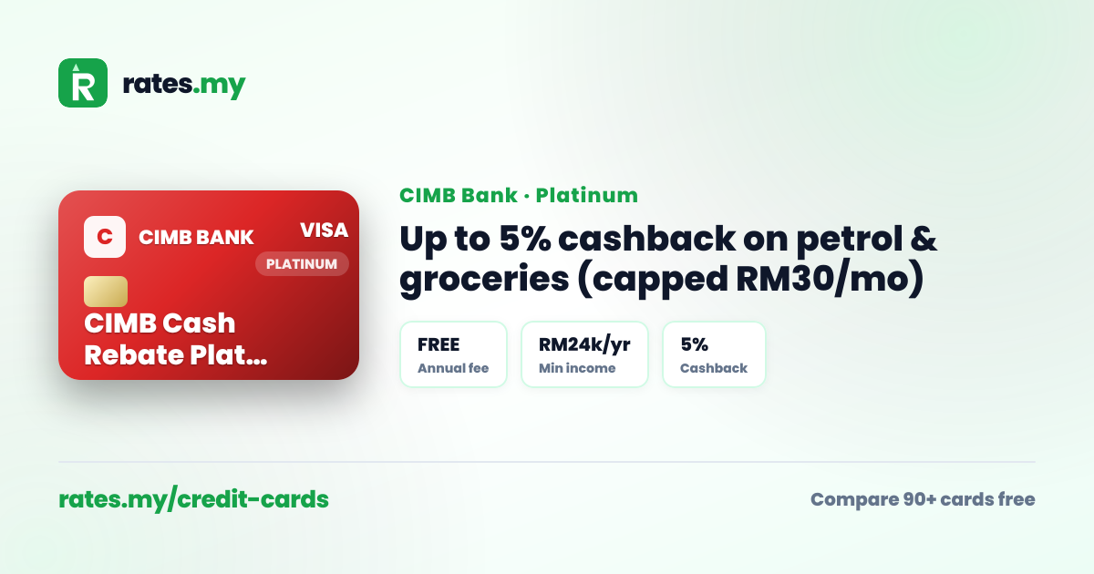 CIMB Bank CIMB Cash Rebate Platinum Credit Card Review 2026 — Fees ...